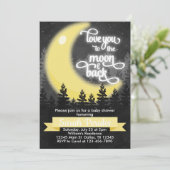 Liebe zum Mond und zurück Einladung (Stehend Vorderseite)