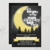 Liebe zum Mond und zurück Einladung (Vorne/Hinten)