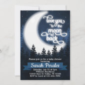 Liebe zum Mond und zurück Einladung (Vorderseite)