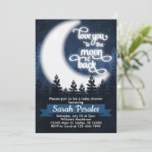 Liebe zum Mond und zurück Einladung (Stehend Vorderseite)