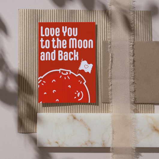 Liebe zum Mond und zurück Feiertagskarte