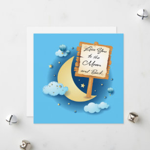 Liebe zum Mond und zurück Feiertagskarte