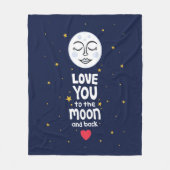 Liebe zum Mond und zurück Fleecedecke (Vorderseite)