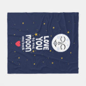Liebe zum Mond und zurück Fleecedecke (Vorderseite (Horizontal))
