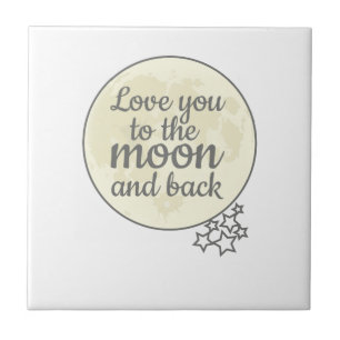Liebe zum Mond und zurück Fliese