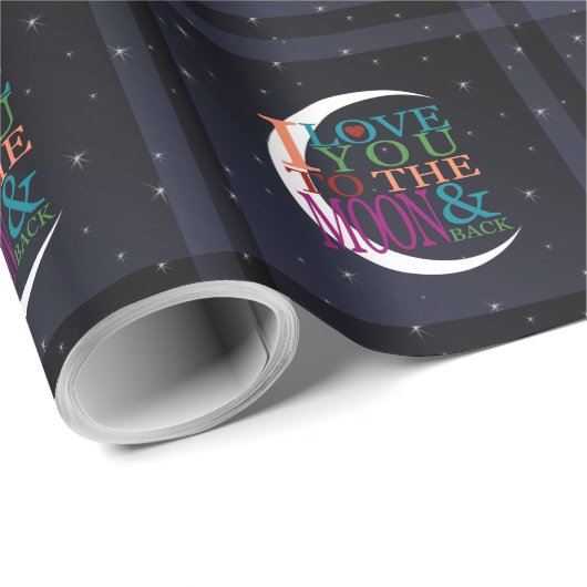 Liebe zum Mond und zurück Geschenkpapier (Rolleneckpunkt)