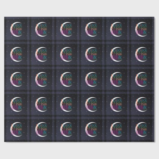 Liebe zum Mond und zurück Geschenkpapier (Flach)