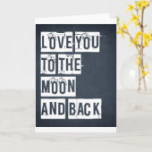 Liebe zum Mond und zurück Karte (Gelbe Blume)