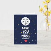 Liebe zum Mond und zurück Karte (Gelbe Blume)