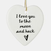 Liebe zum Mond und zurück Keramikornament (Rechts)