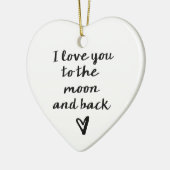 Liebe zum Mond und zurück Keramikornament (Links)