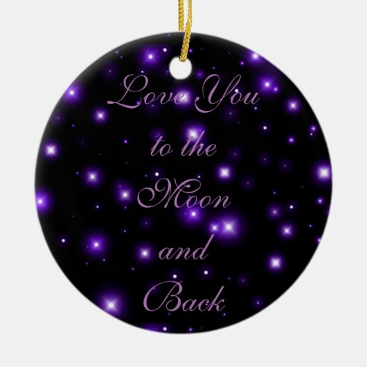 Liebe zum Mond und zurück Keramikornament (Vorne)