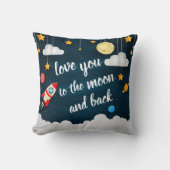 Liebe zum Mond und zurück Kissen (Vorderseite)