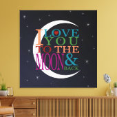Liebe zum Mond und zurück Leinwanddruck (Insitu (Wohnzimmer))