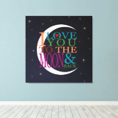 Liebe zum Mond und zurück Leinwanddruck (Insitu (Holzboden))