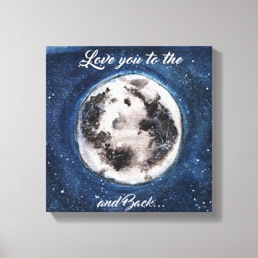 Liebe zum Mond und zurück Leinwanddruck (Vorderseite)