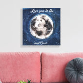 Liebe zum Mond und zurück Leinwanddruck (Insitu (Wohnzimmer))