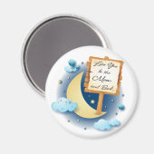 Liebe zum Mond und zurück Magnet (Vorderseite/Rückseite)