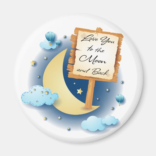 Liebe zum Mond und zurück Magnet (Vorne)