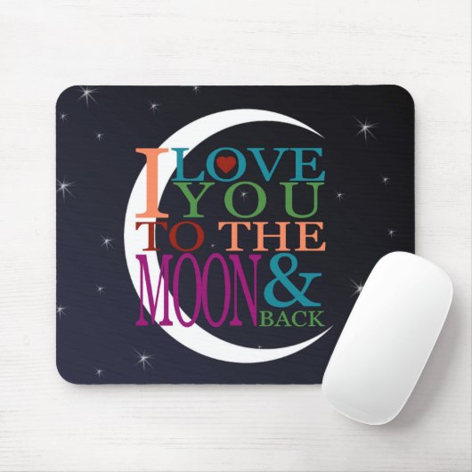 Liebe zum Mond und zurück Mousepad (Mit Mouse)