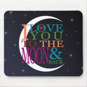 Liebe zum Mond und zurück Mousepad