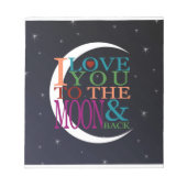 Liebe zum Mond und zurück Notizblock (Vorderseite)