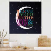 Liebe zum Mond und zurück Poster (Küche)