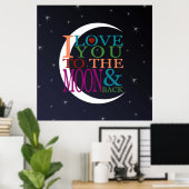 Liebe zum Mond und zurück Poster (Heimbüro)