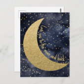 Liebe zum Mond und zurück Postkarte (Vorne/Hinten)