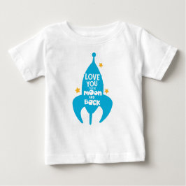 Liebe zum Mond und zurück, Rakete, Sterne Baby T-shirt