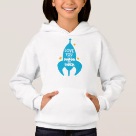 Liebe zum Mond und zurück, Rakete, Sterne Hoodie