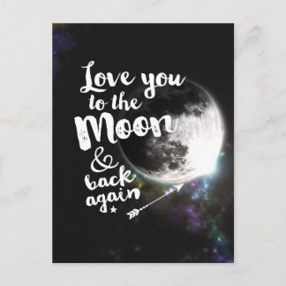 Liebe zum Mond und zurück ・ Raumgestaltung Postkarte