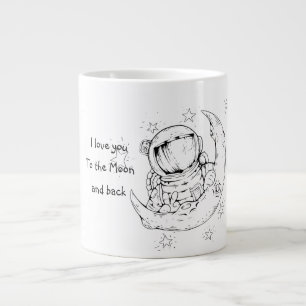 Liebe zum Mond und zurück / Romantik Jumbo-Tasse