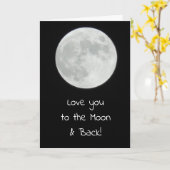 Liebe zum Mond und zurück Romantik Karte (Gelbe Blume)