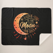 Liebe zum Mond und zurück Romantisches Geschenk fü Sherpadecke (Vorderseite (Horizontal))
