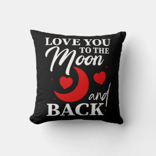 Liebe zum Mond und zurück - Romantisches Paar Kissen