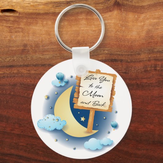 Liebe zum Mond und zurück Schlüsselanhänger (Vorderseite)