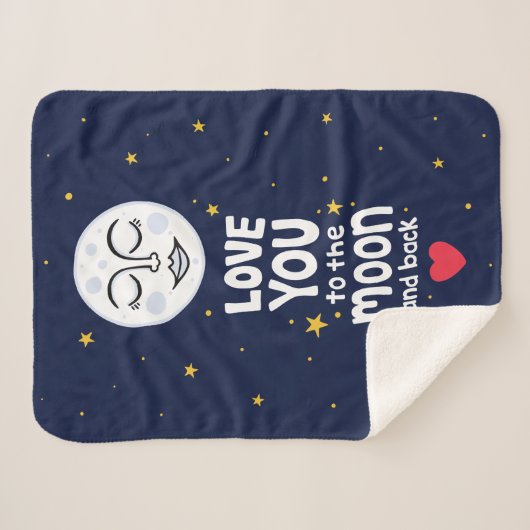 Liebe zum Mond und zurück Sherpadecke (Vorderseite (Horizontal))