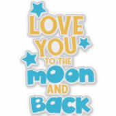 Liebe zum Mond und zurück, Sterne Aufkleber (Vorderseite)