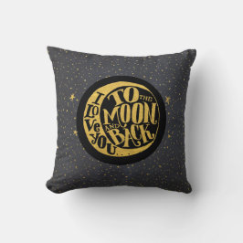 Liebe zum Mond und zurück - Sternennachthimmel Kissen