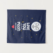 Liebe zum Mond und zurück Wandteppich (Vorderseite (Horizontal))