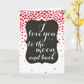 Liebe zum Mond und zurück zu den Herzen Karte (Gelbe Blume)