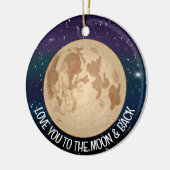 Liebe zum Mond und zurück zu Weihnachten Keramik Ornament (Links)