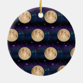 Liebe zum Mond und zurück zu Weihnachten Keramik Ornament (Hinten)