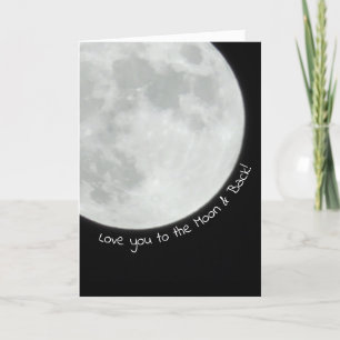 Liebe zum Mond und zurück zum glücklichen Jubiläum Karte