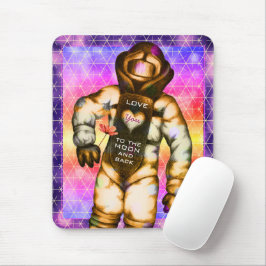 Liebe zum Mondastronaut, der Coolen Raum Zeichne Mousepad