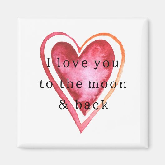 Liebe zum Mondherz Magnet (Vorne)