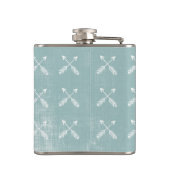 Liebe zum Mondkreuzbogen Flachmann (Rückseite)