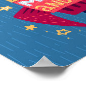 Liebe zum Mondraketenposter Poster (Ecke)