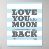 Liebe zum Moon and Back Kinderzimmer Poster (Vorne)